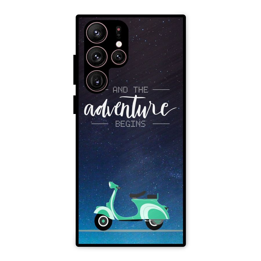 Adventure Scooter Metal Back Case for Galaxy S22 Ultra 5G