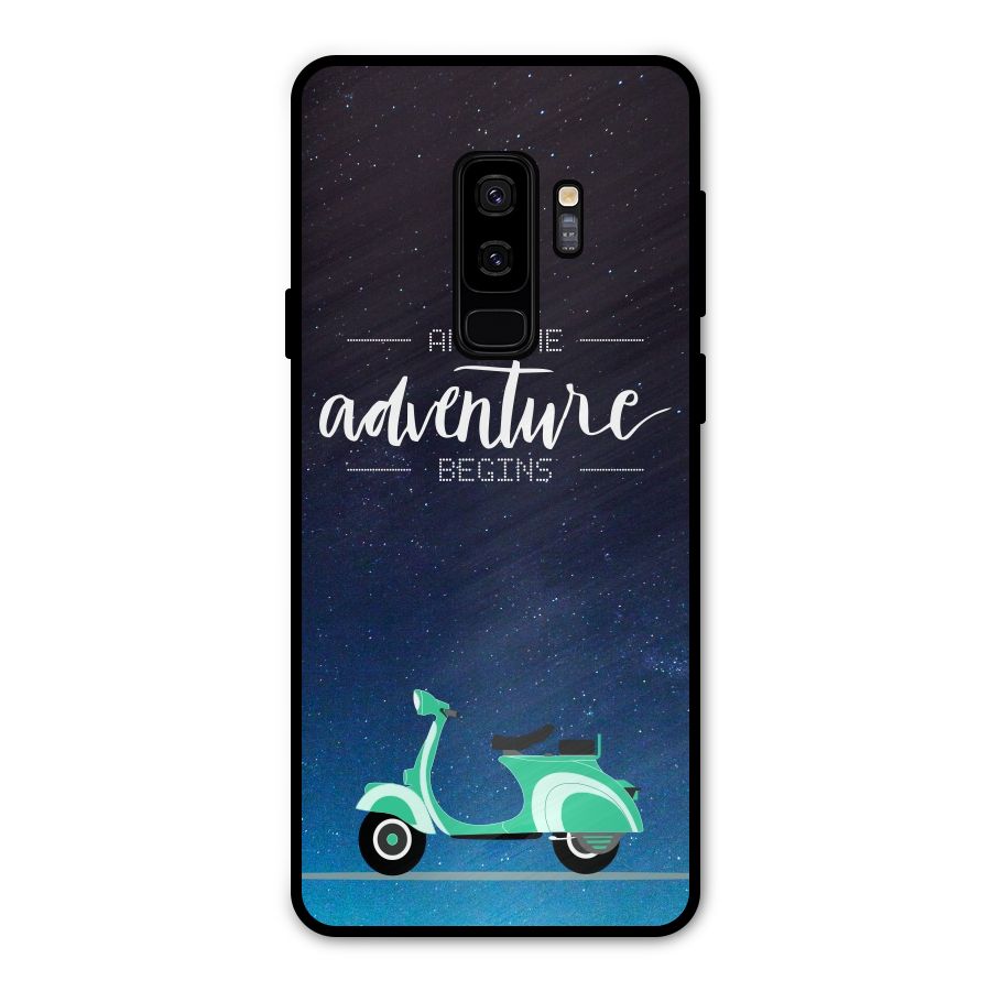 Adventure Scooter Metal Back Case for Galaxy S9 Plus