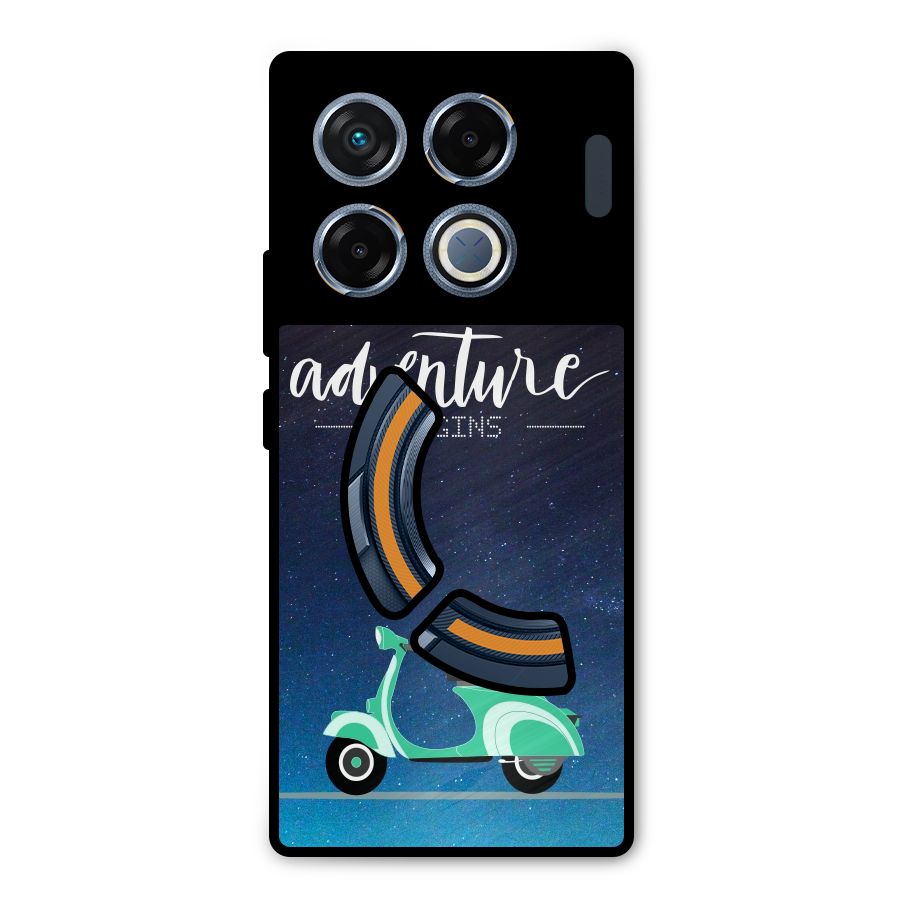 Adventure Scooter Metal Back Case for Infinix GT 20 Pro