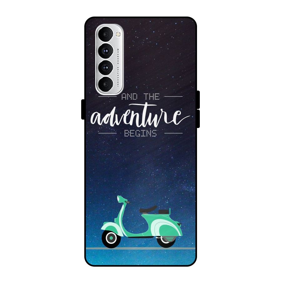 Adventure Scooter Metal Back Case for Oppo Reno4 Pro