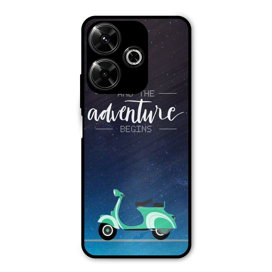 Adventure Scooter Metal Back Case for Poco M6 Plus