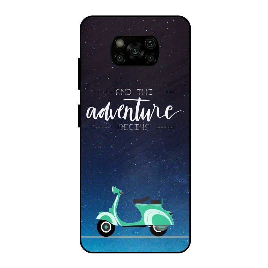 Adventure Scooter Metal Back Case for Poco X3
