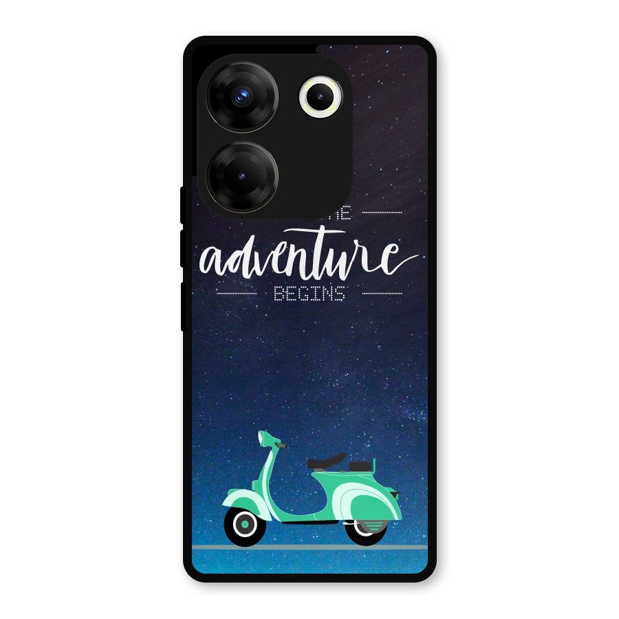 Adventure Scooter Metal Back Case for Tecno Camon 20