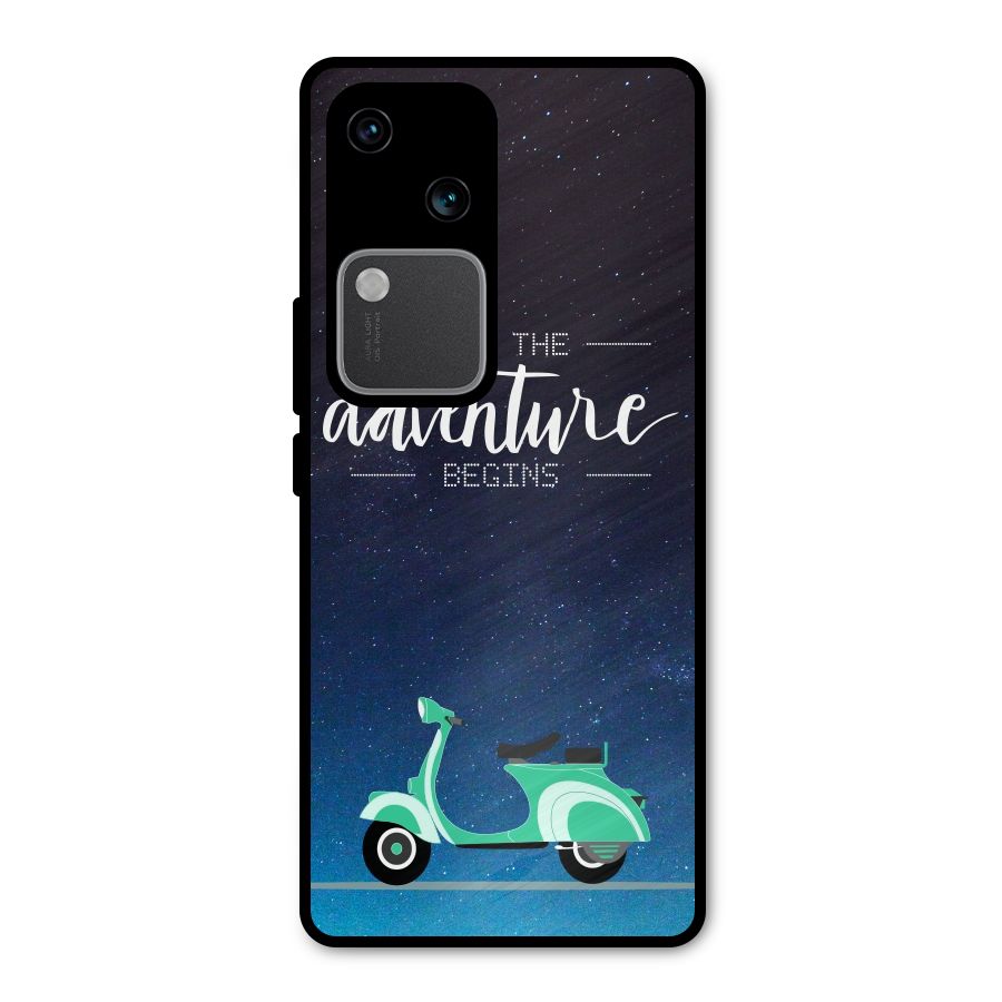 Adventure Scooter Metal Back Case for Vivo V30 Pro