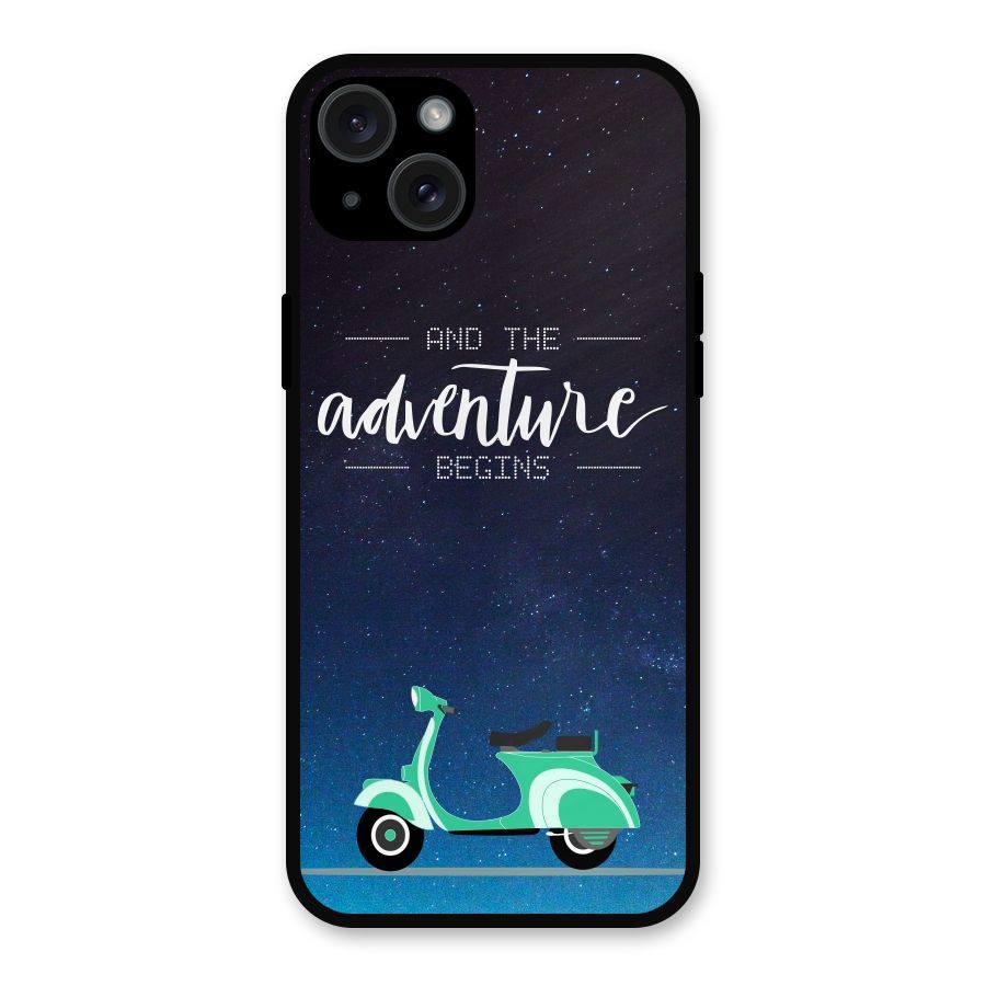 Adventure Scooter Metal Back Case for iPhone 15 Plus