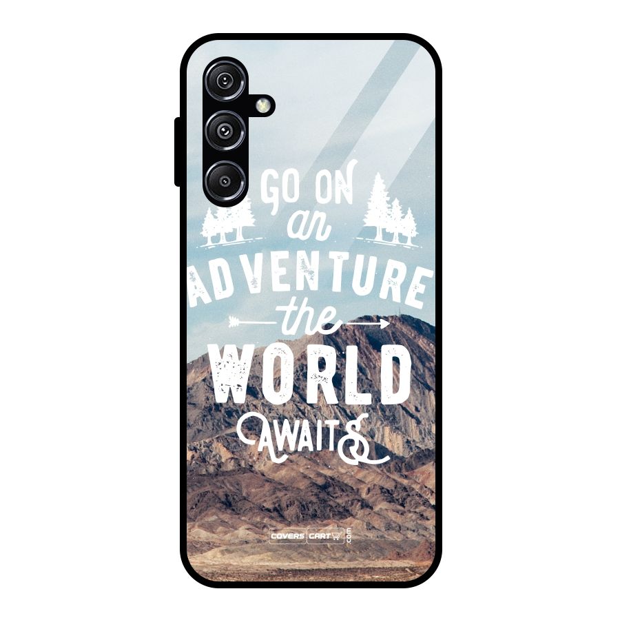Adventure World Glass Back Case for Galaxy M34 5G