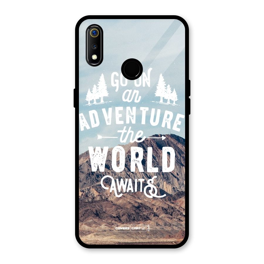Adventure World Glass Back Case for Realme 3