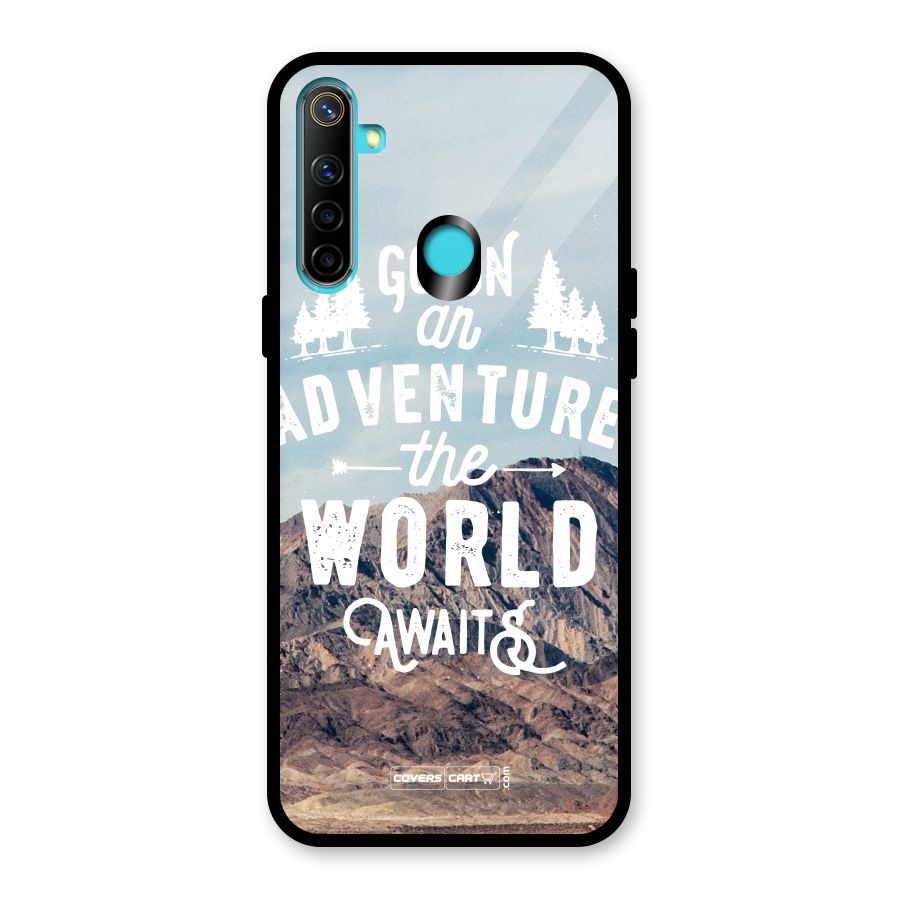 Adventure World Glass Back Case for Realme 5i