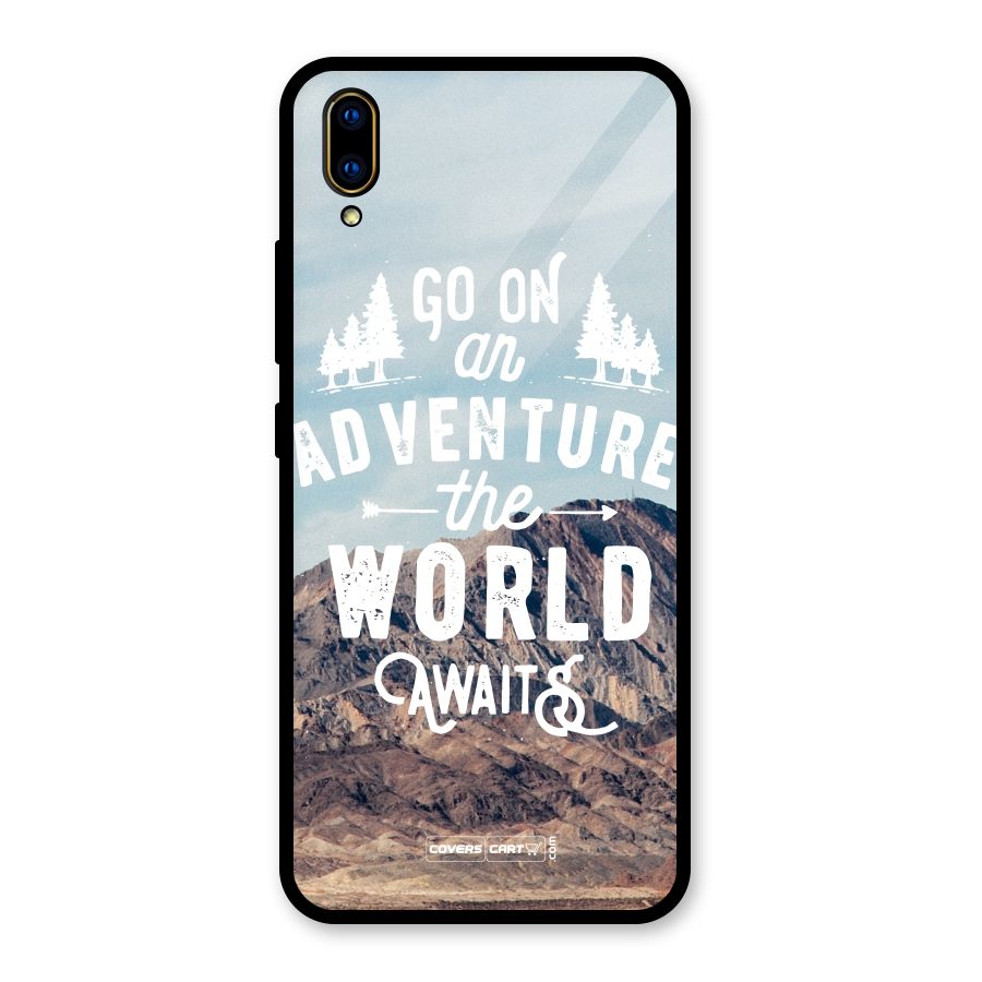 Adventure World Glass Back Case for Vivo V11 Pro