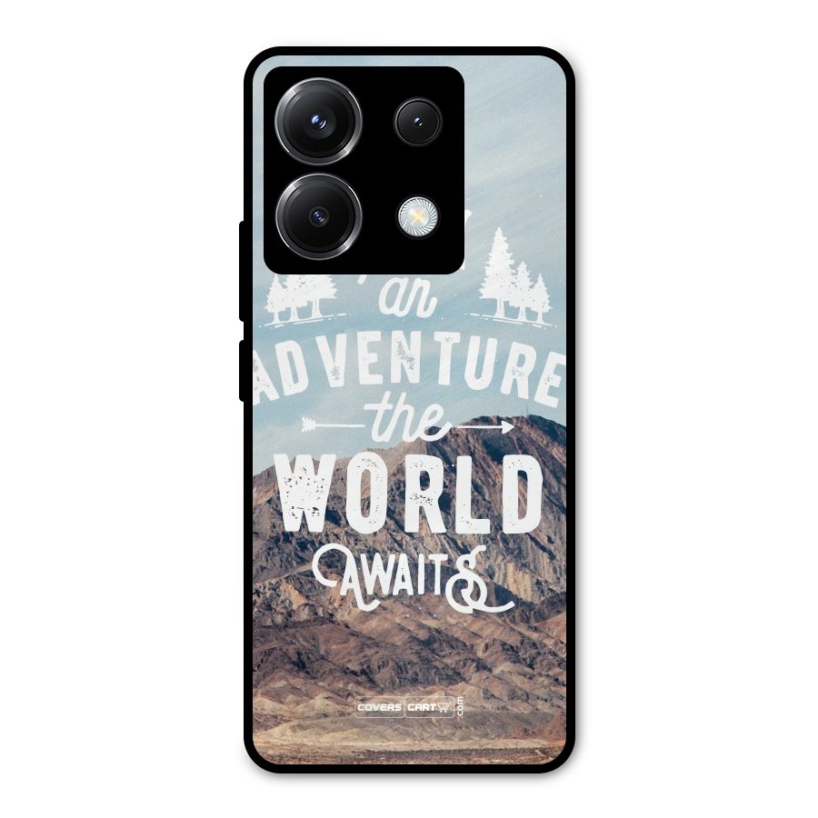 Adventure World Metal Back Case for Poco X6