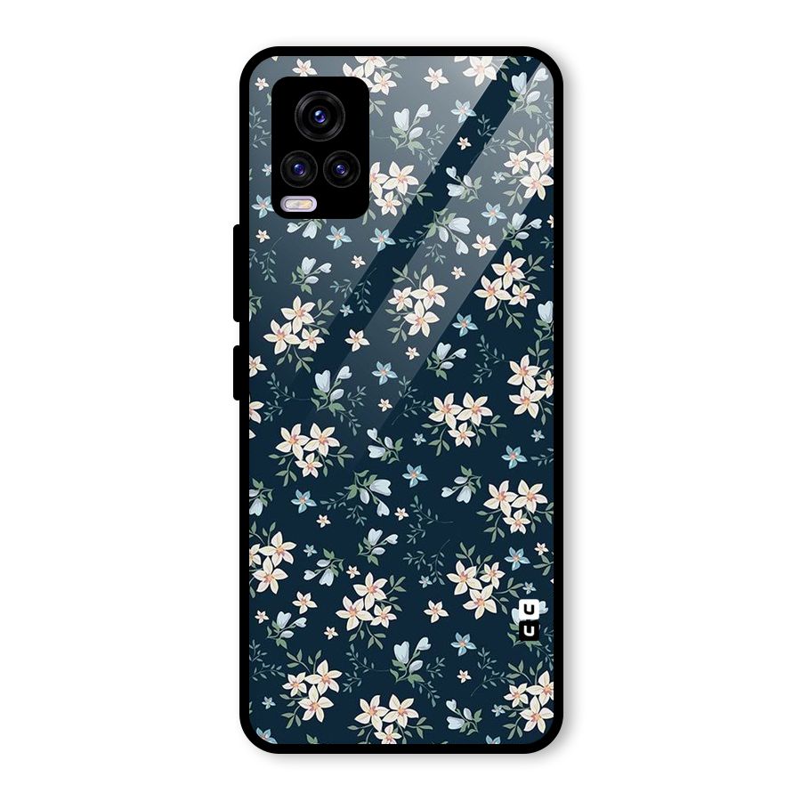 Aesthetic Bloom Glass Back Case for Vivo V20 2021