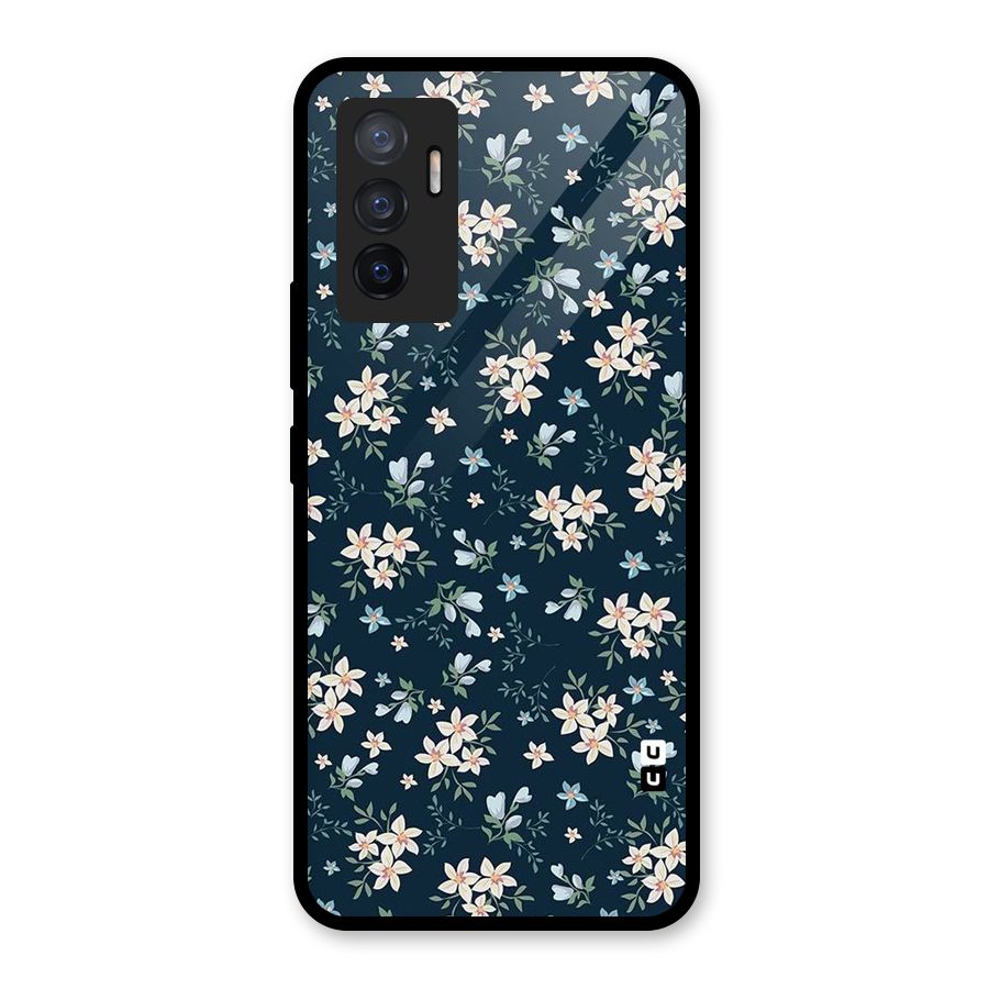 Aesthetic Bloom Glass Back Case for Vivo V23e