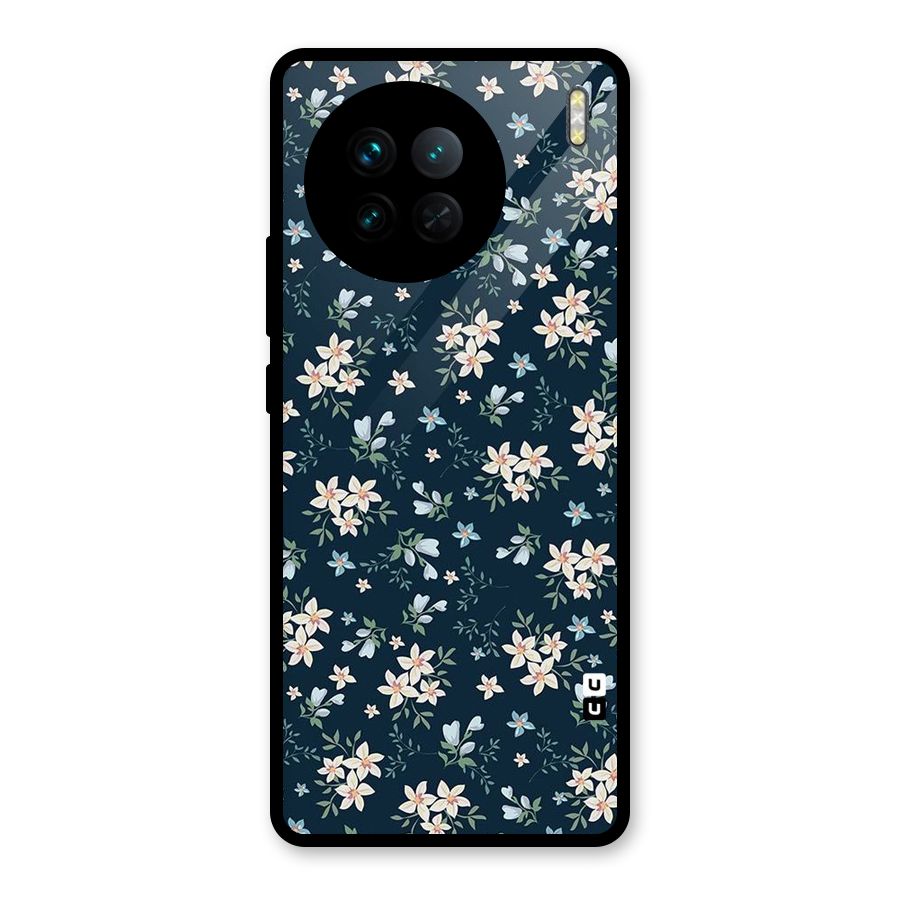 Aesthetic Bloom Glass Back Case for Vivo X90