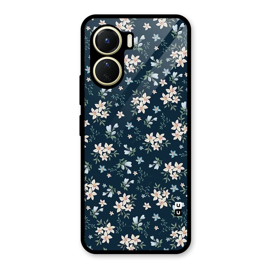 Aesthetic Bloom Glass Back Case for Vivo Y56