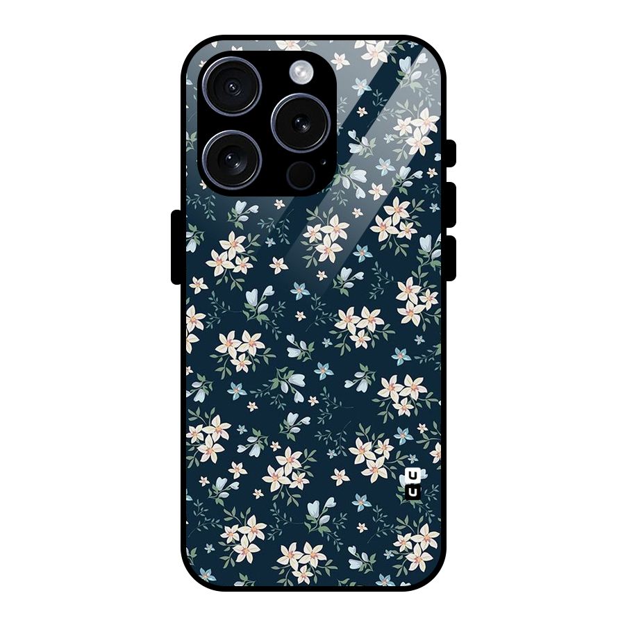 Aesthetic Bloom Glass Back Case for iPhone 15 Pro