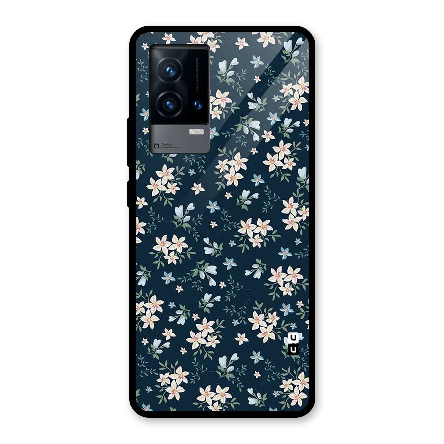 Aesthetic Bloom Glass Back Case for iQOO 9 5G