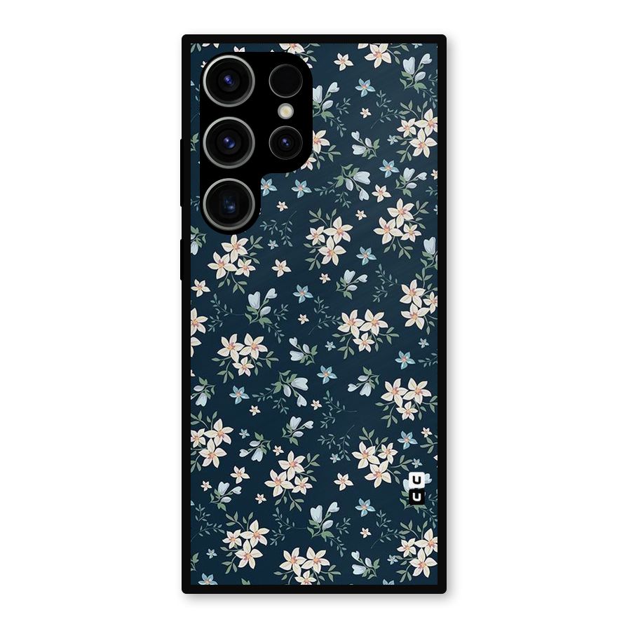 Aesthetic Bloom Metal Back Case for Galaxy S23 Ultra