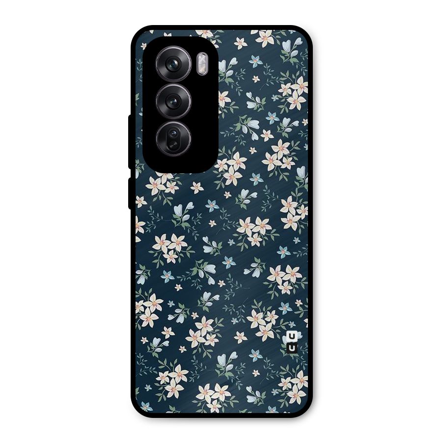 Aesthetic Bloom Metal Back Case for Oppo Reno12 Pro