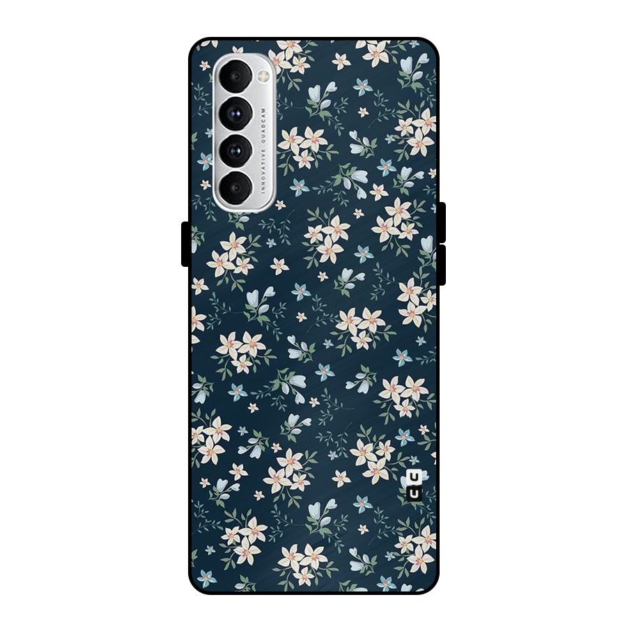 Aesthetic Bloom Metal Back Case for Oppo Reno4 Pro