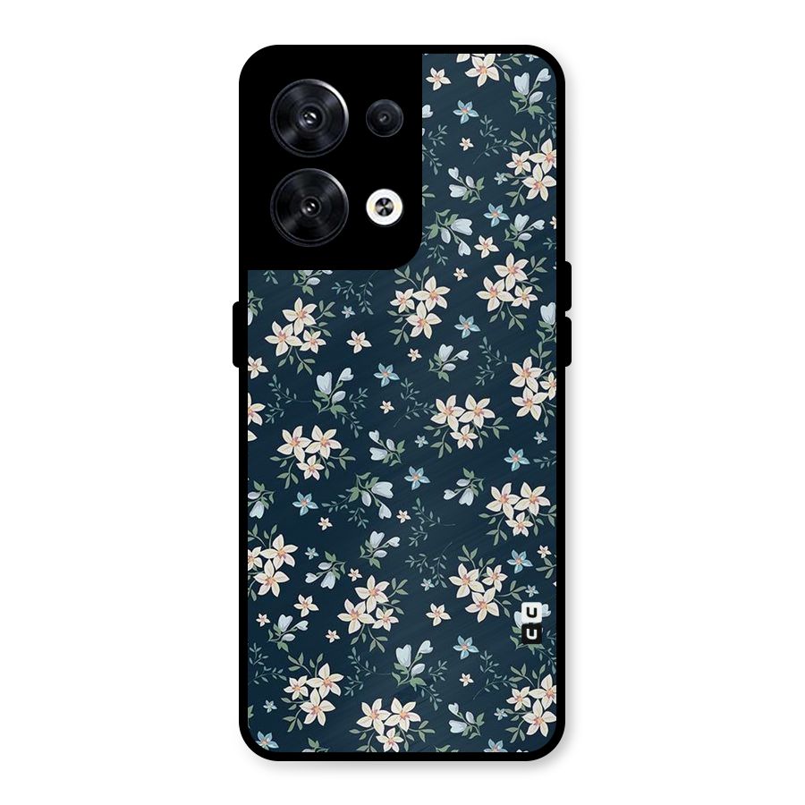 Aesthetic Bloom Metal Back Case for Oppo Reno8 5G