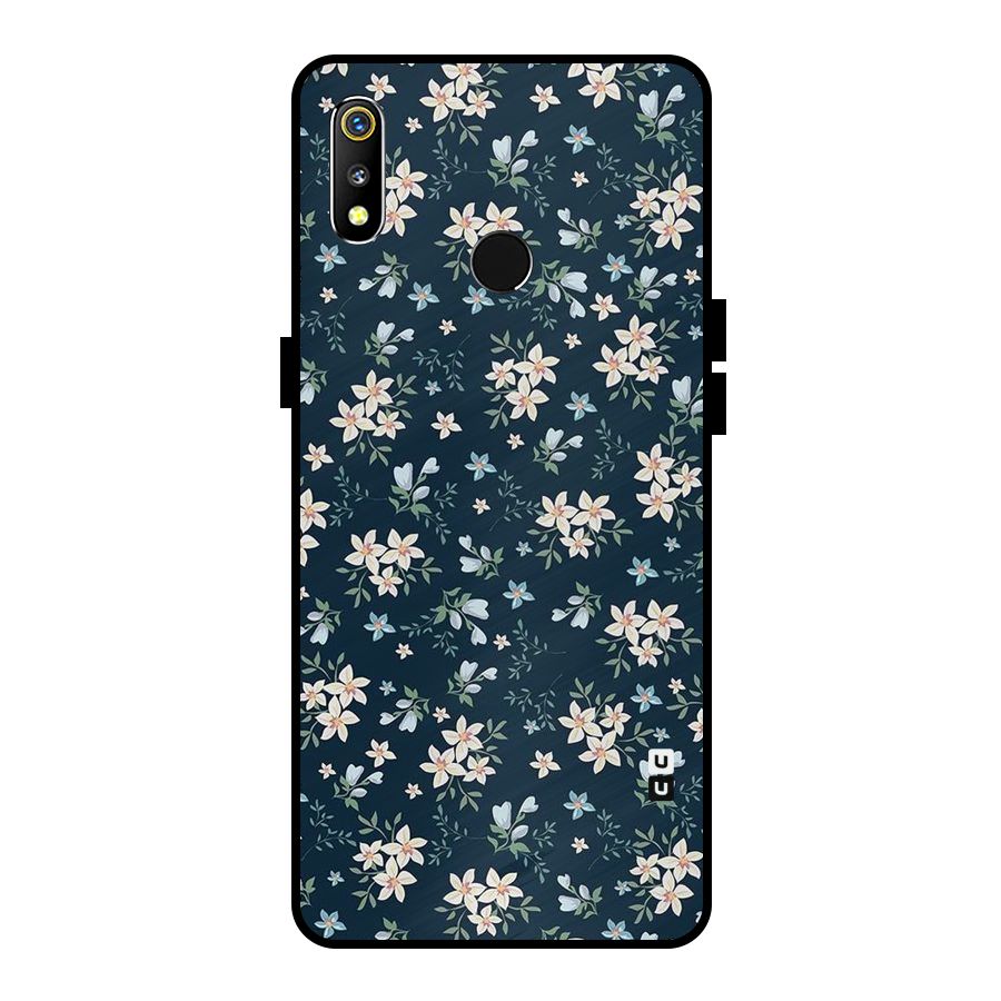 Aesthetic Bloom Metal Back Case for Realme 3i