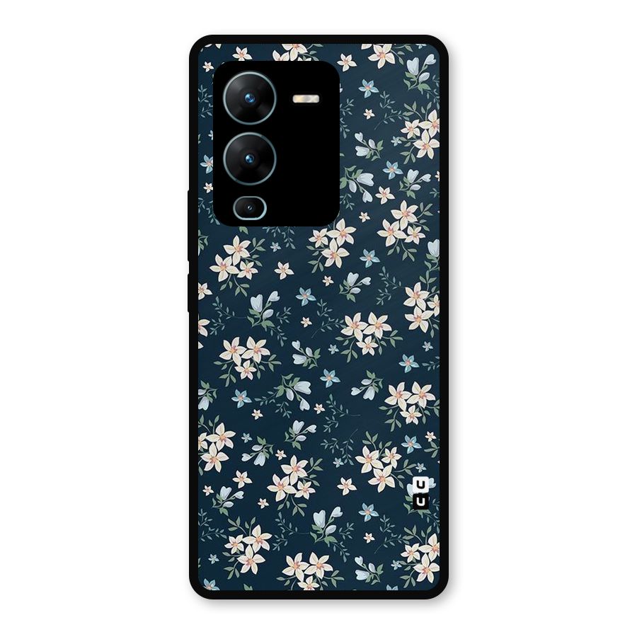 Aesthetic Bloom Metal Back Case for Vivo V25 Pro