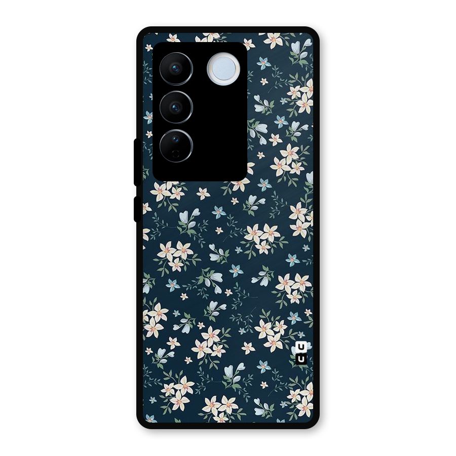 Aesthetic Bloom Metal Back Case for Vivo V27