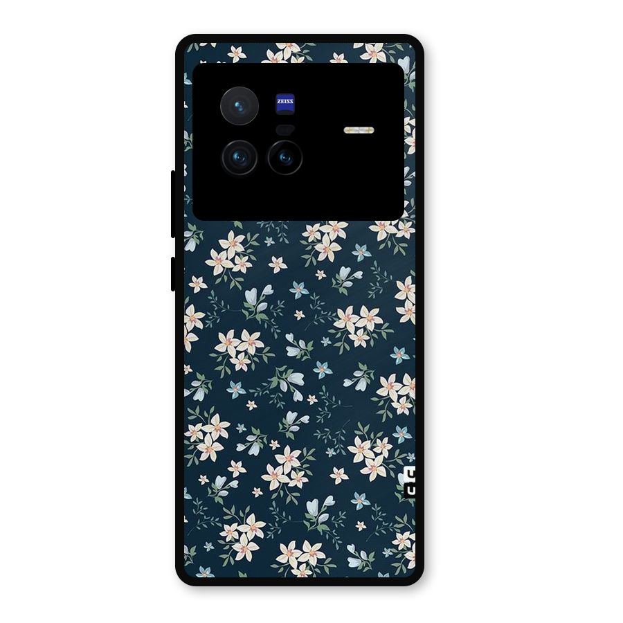 Aesthetic Bloom Metal Back Case for Vivo X80