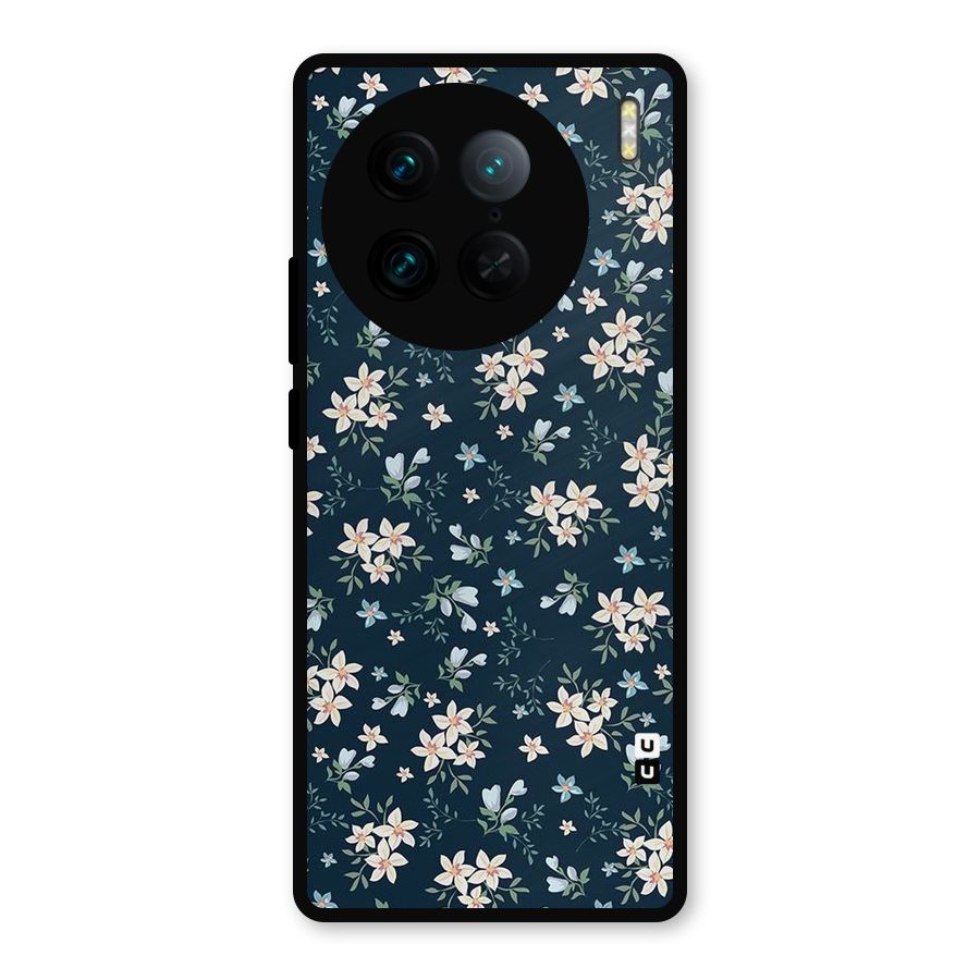 Aesthetic Bloom Metal Back Case for Vivo X90 Pro