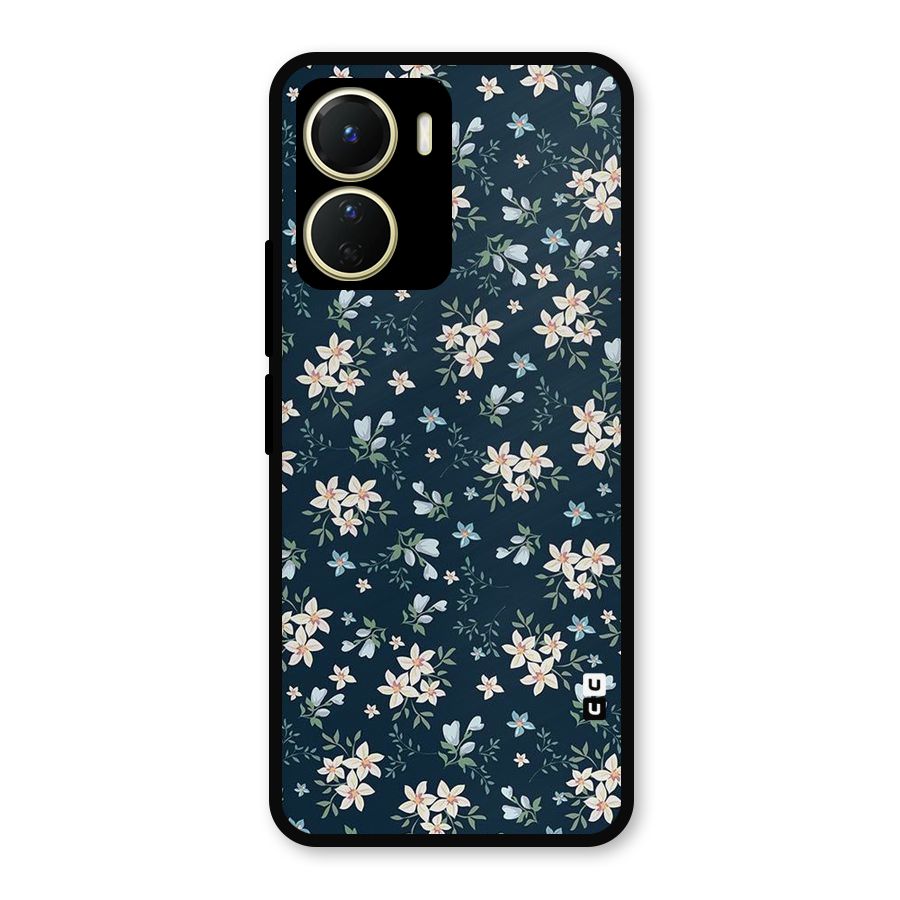 Aesthetic Bloom Metal Back Case for Vivo Y16