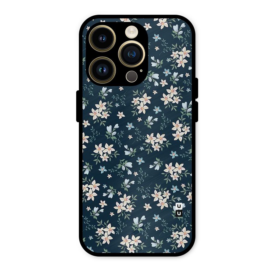 Aesthetic Bloom Metal Back Case for iPhone 14 Pro