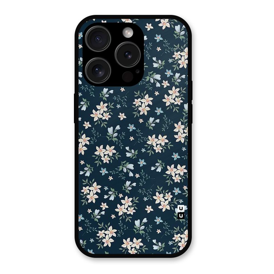 Aesthetic Bloom Metal Back Case for iPhone 15 Pro