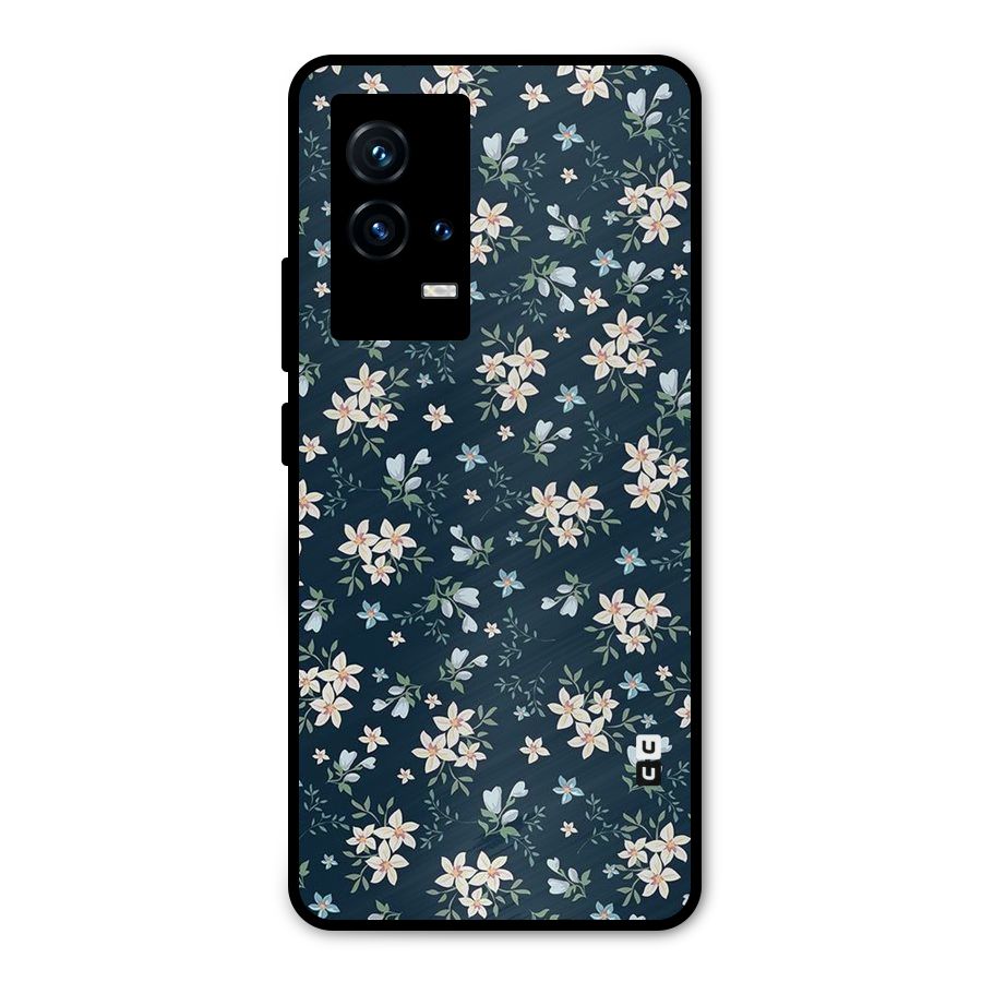 Aesthetic Bloom Metal Back Case for iQOO 9 5G