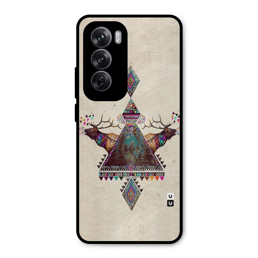Aesthetic Bull Metal Back Case for Oppo Reno12 Pro
