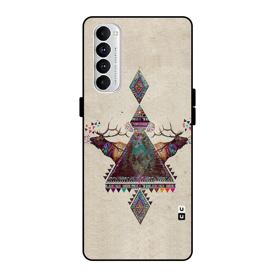 Aesthetic Bull Metal Back Case for Oppo Reno4 Pro