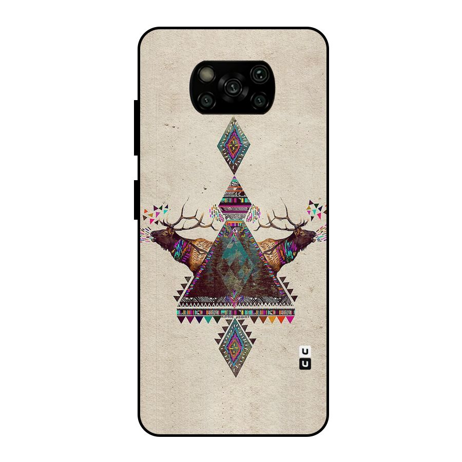 Aesthetic Bull Metal Back Case for Poco X3