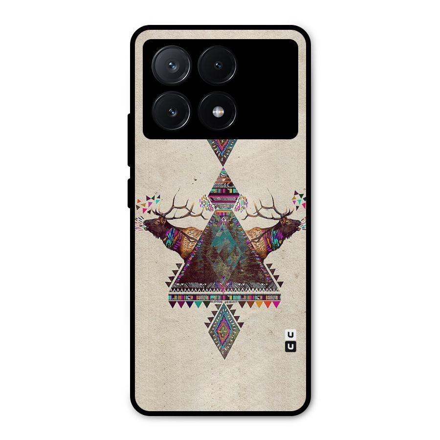 Aesthetic Bull Metal Back Case for Poco X6 Pro