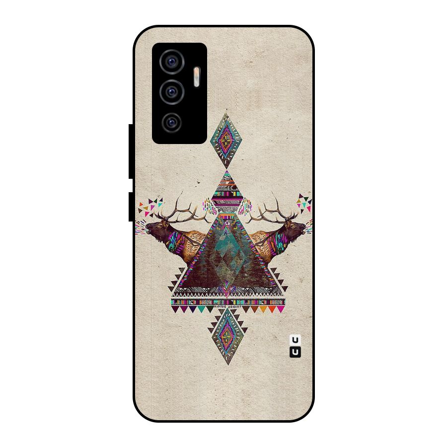 Aesthetic Bull Metal Back Case for Vivo V23e