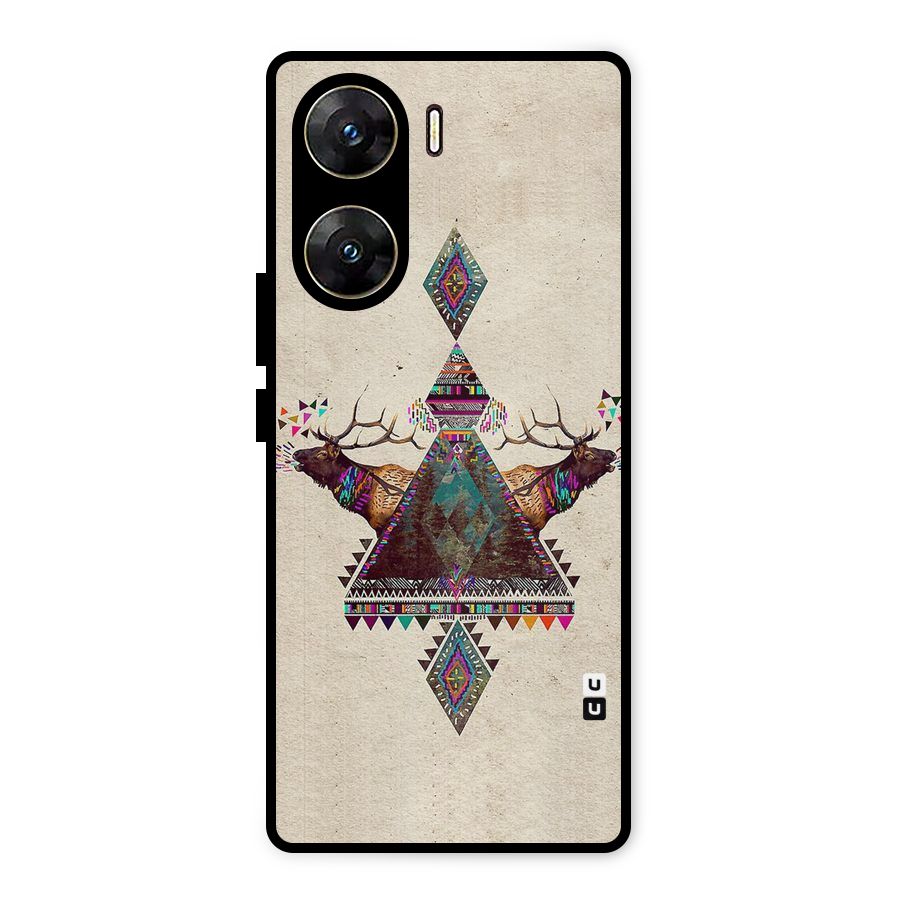 Aesthetic Bull Metal Back Case for Vivo V29e