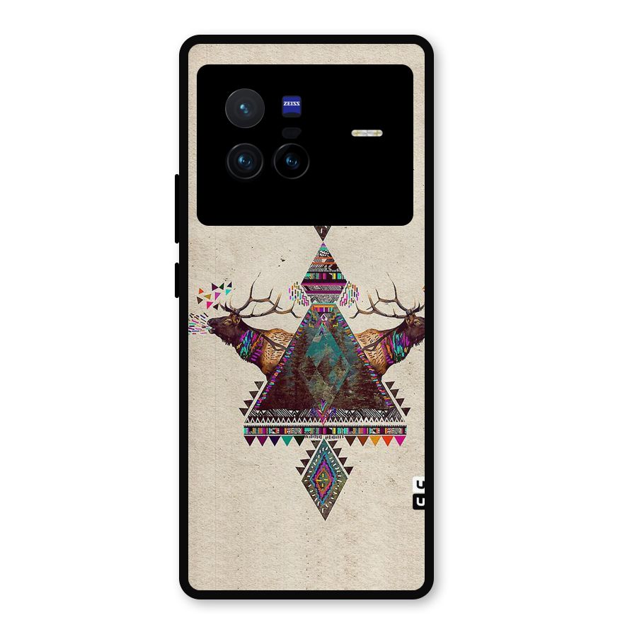 Aesthetic Bull Metal Back Case for Vivo X80