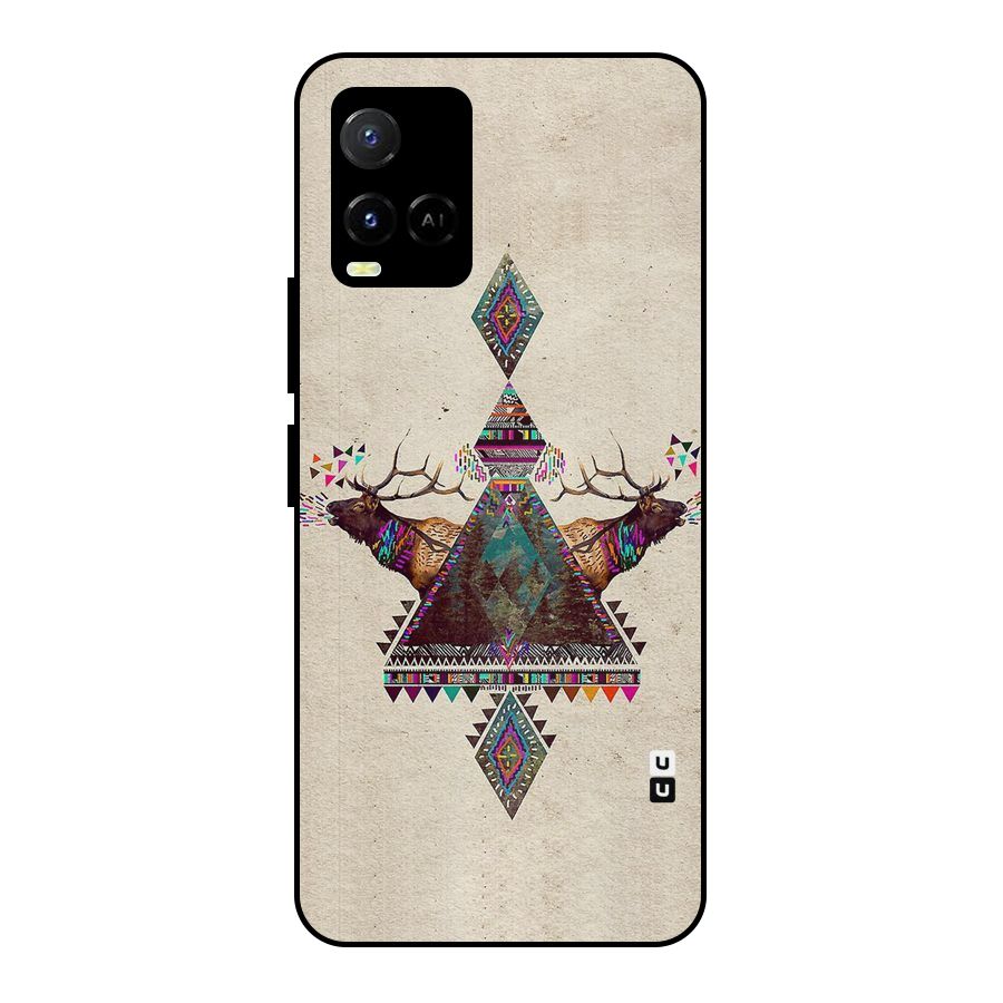 Aesthetic Bull Metal Back Case for Vivo Y21A