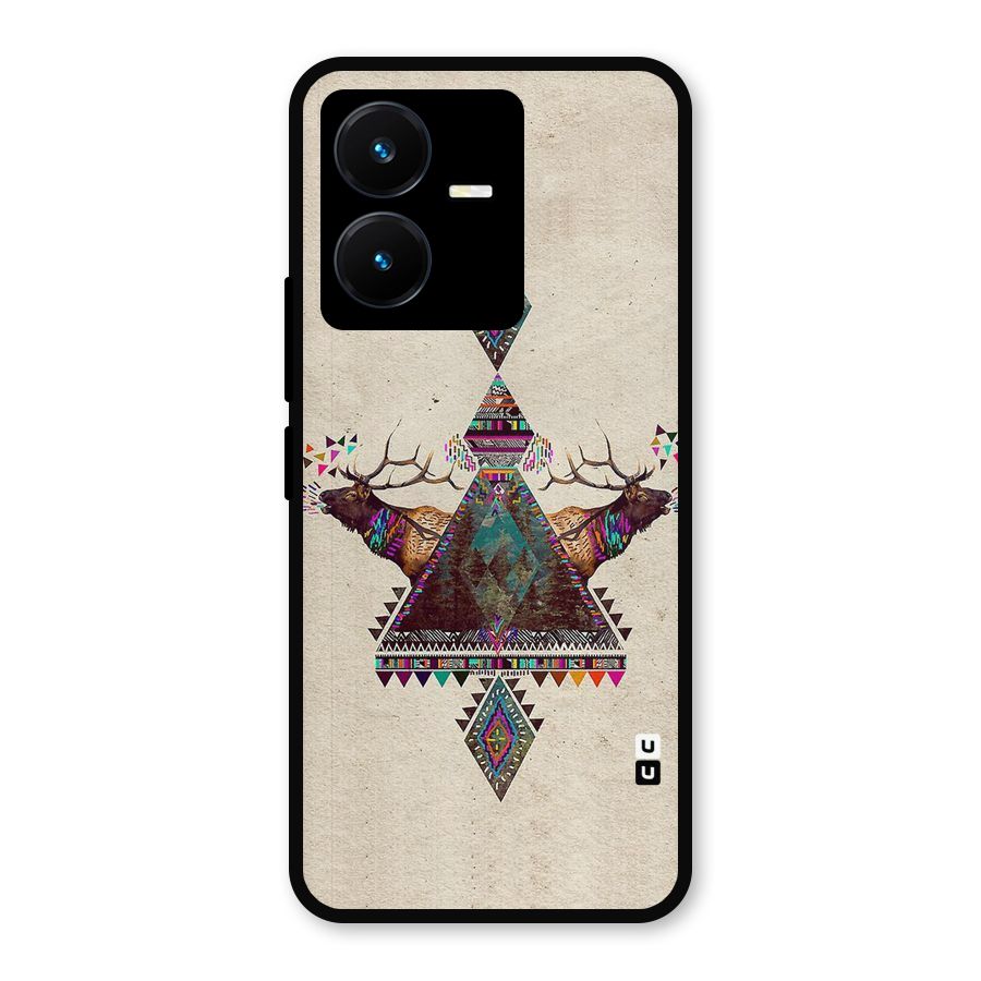Aesthetic Bull Metal Back Case for Vivo Y22