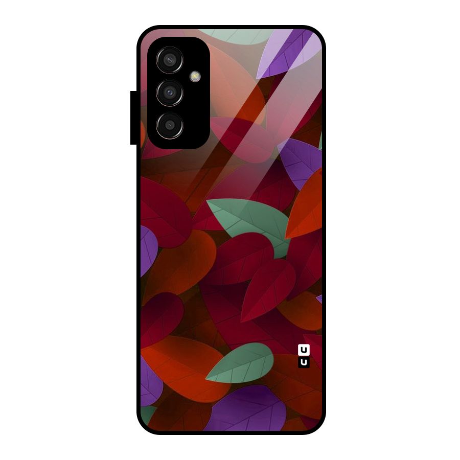 Aesthetic Colorful Leaves Glass Back Case for Galaxy F13