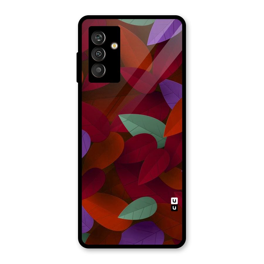 Aesthetic Colorful Leaves Glass Back Case for Galaxy M13