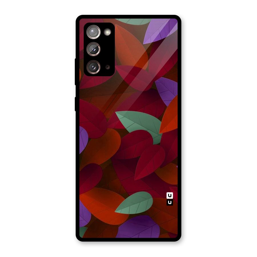 Aesthetic Colorful Leaves Glass Back Case for Galaxy Note 20