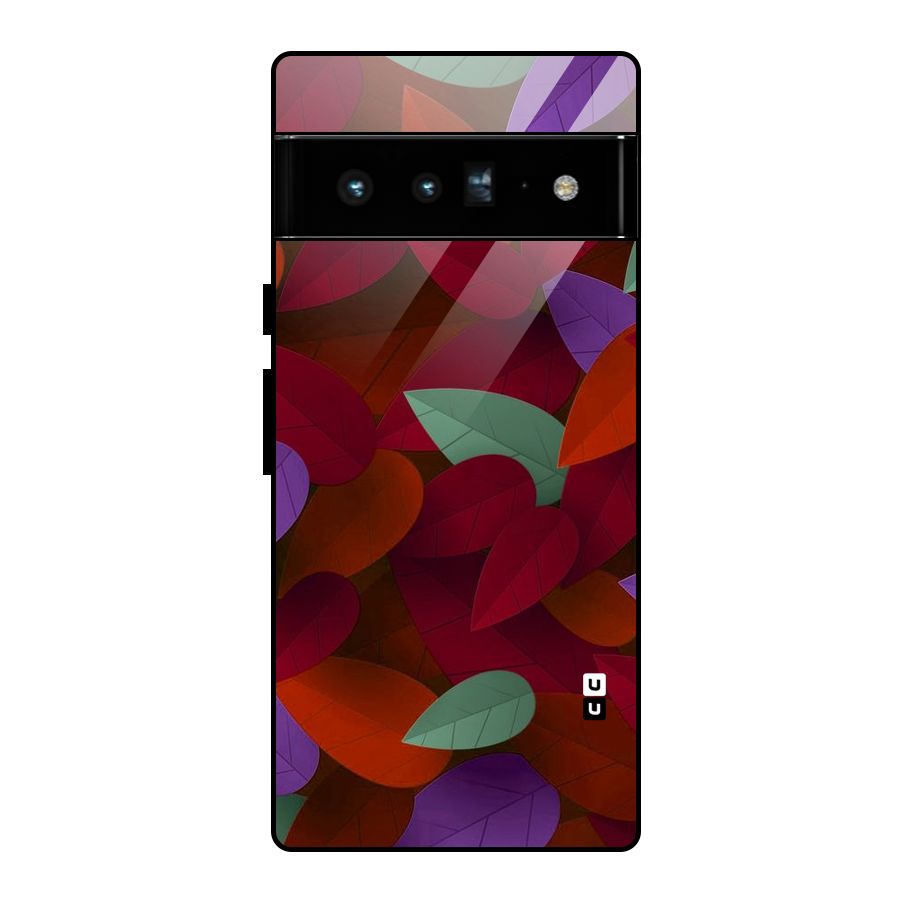 Aesthetic Colorful Leaves Glass Back Case for Google Pixel 6 Pro