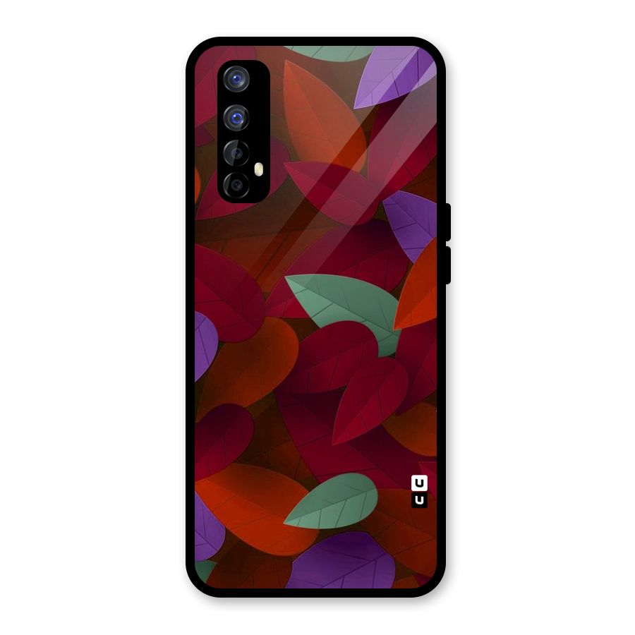 Aesthetic Colorful Leaves Glass Back Case for Realme Narzo 20 Pro