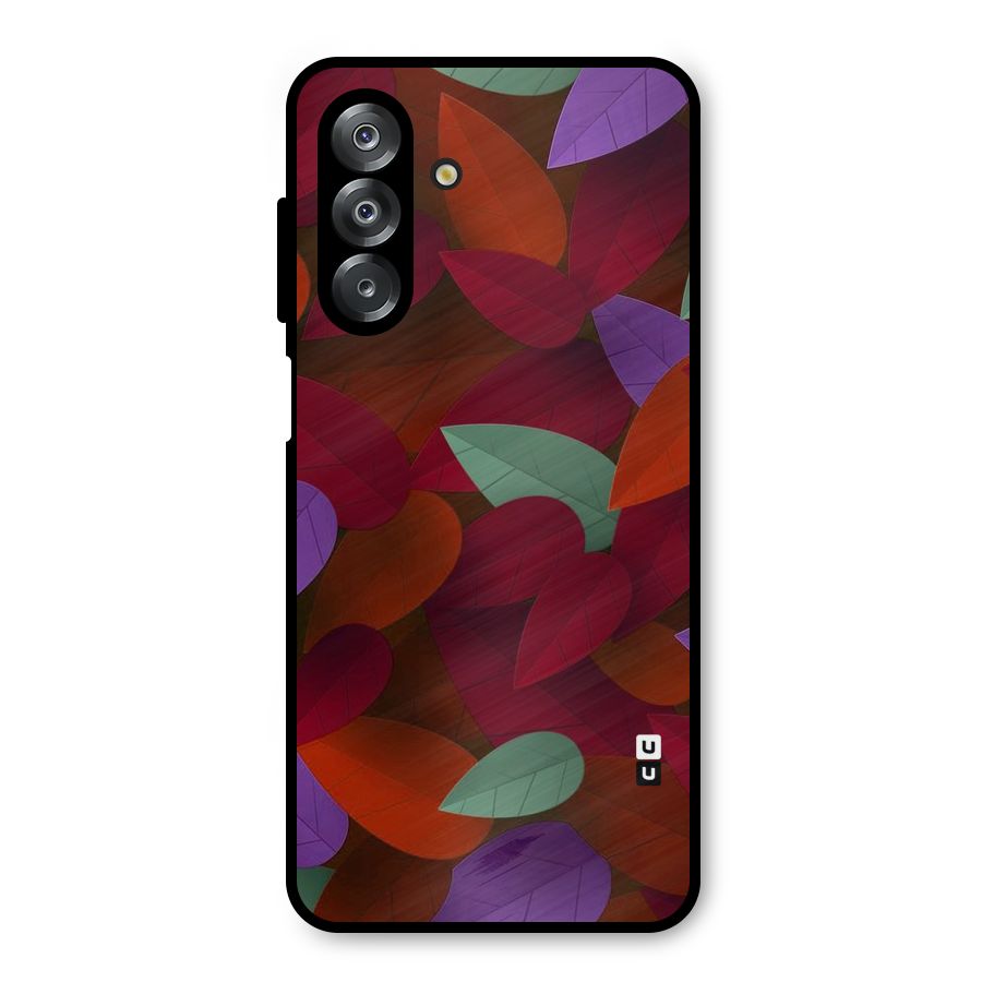 Aesthetic Colorful Leaves Metal Back Case for Galaxy A26
