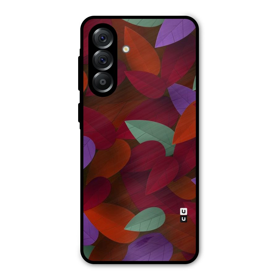 Aesthetic Colorful Leaves Metal Back Case for Galaxy A56