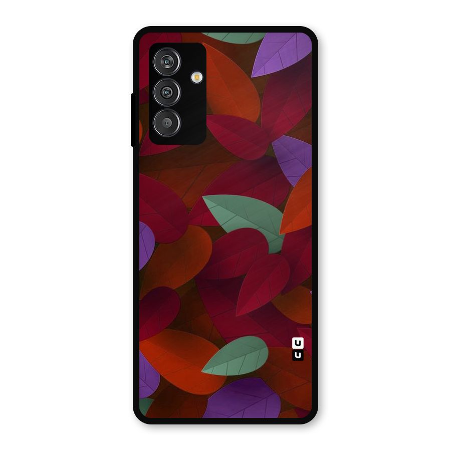 Aesthetic Colorful Leaves Metal Back Case for Galaxy F13